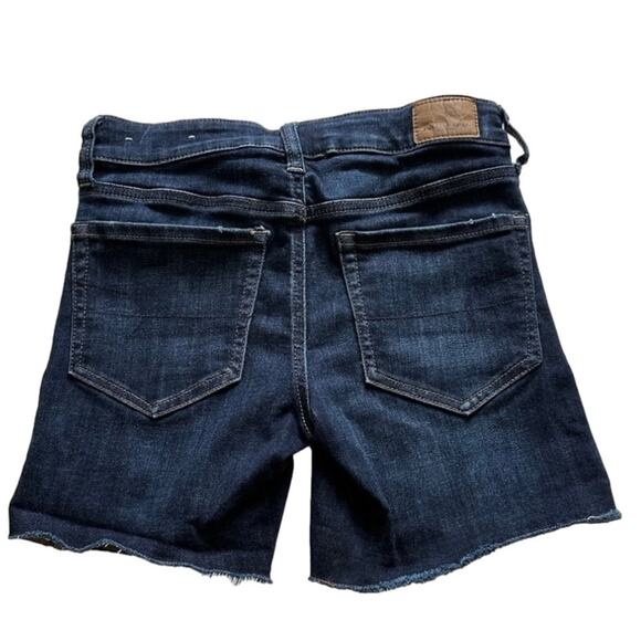 American Eagle Jean Shorts Next Level Stretch Hi Rise Shortie Distressed Size 2 - Picture 8 of 12